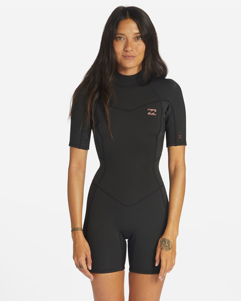 Billabong Wetsuits 2/2mm Synergy - Short-sleeved back zip springsuit for women